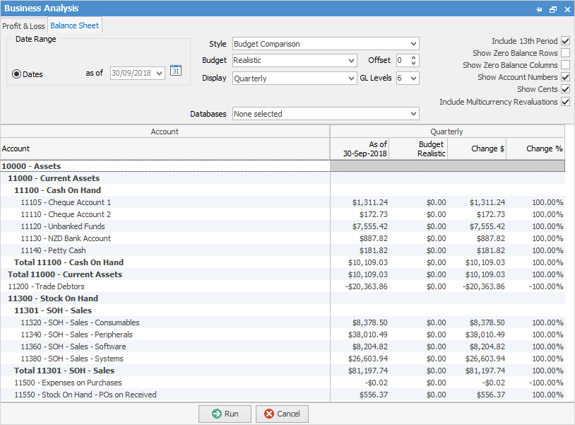 balance sheet qtrly