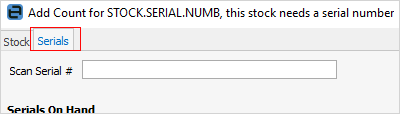 add count serials