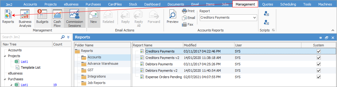 payment reports