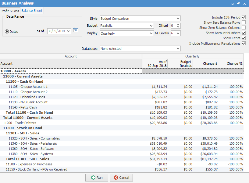 balance sheet