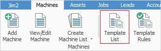 machine template list