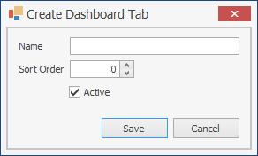 create dashboard tab
