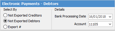 not exported debtors