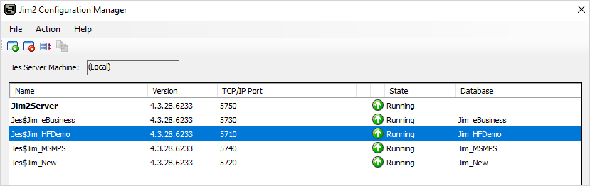 server running