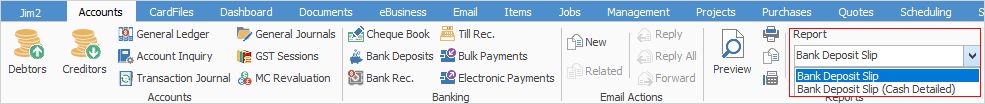 deposit reports