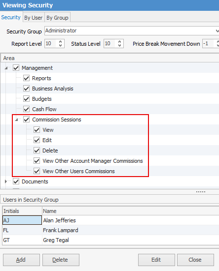 CommissionsSecurity