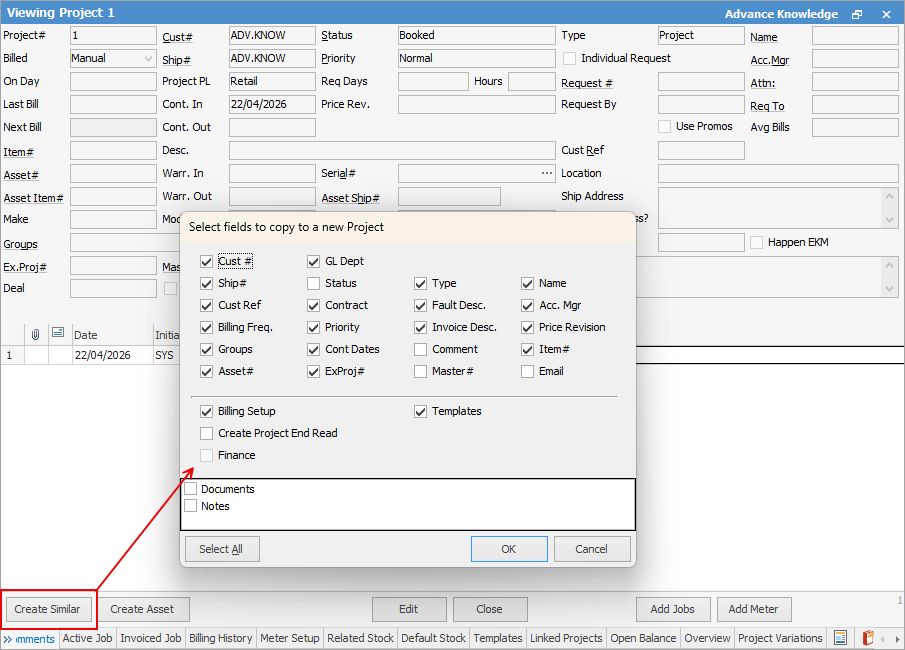 CreateSimilarProject