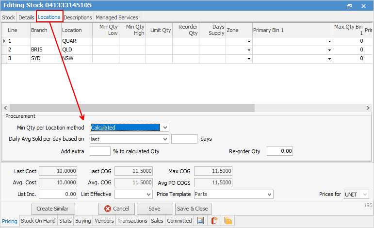 EditingStock