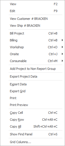 ExportProjectData