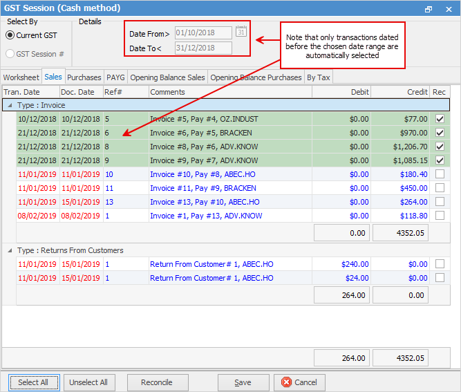 gstcashselectsales