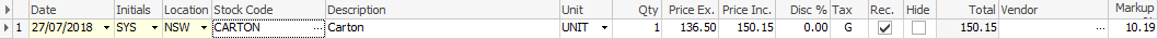 quote stock parts grid