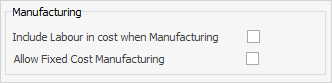 Manufacturing options