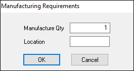 mfg requirements