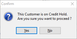 credit hold warning