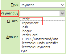 payment by credit