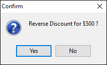 reverse discount confirm