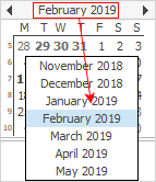 calendar click option