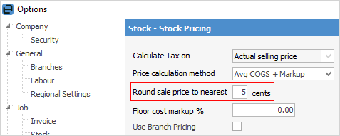 round stock price