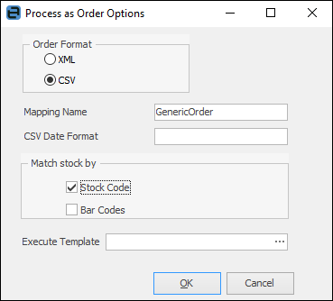 csv process as order