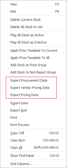 export stock data