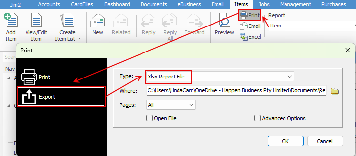 itemexport