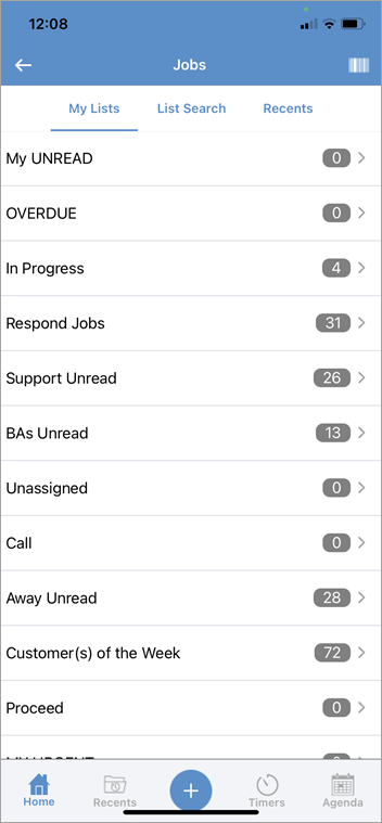 Jobscreen
