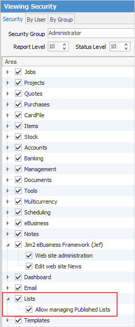listsecurity