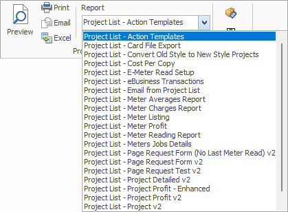 Projectlistreports