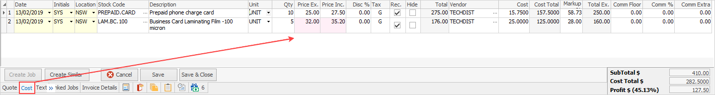 quotecost