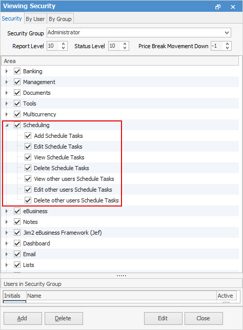 SchedulingSecurity