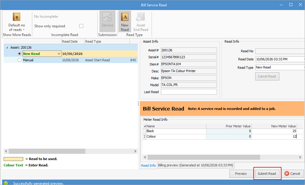 ServiceMeterRead
