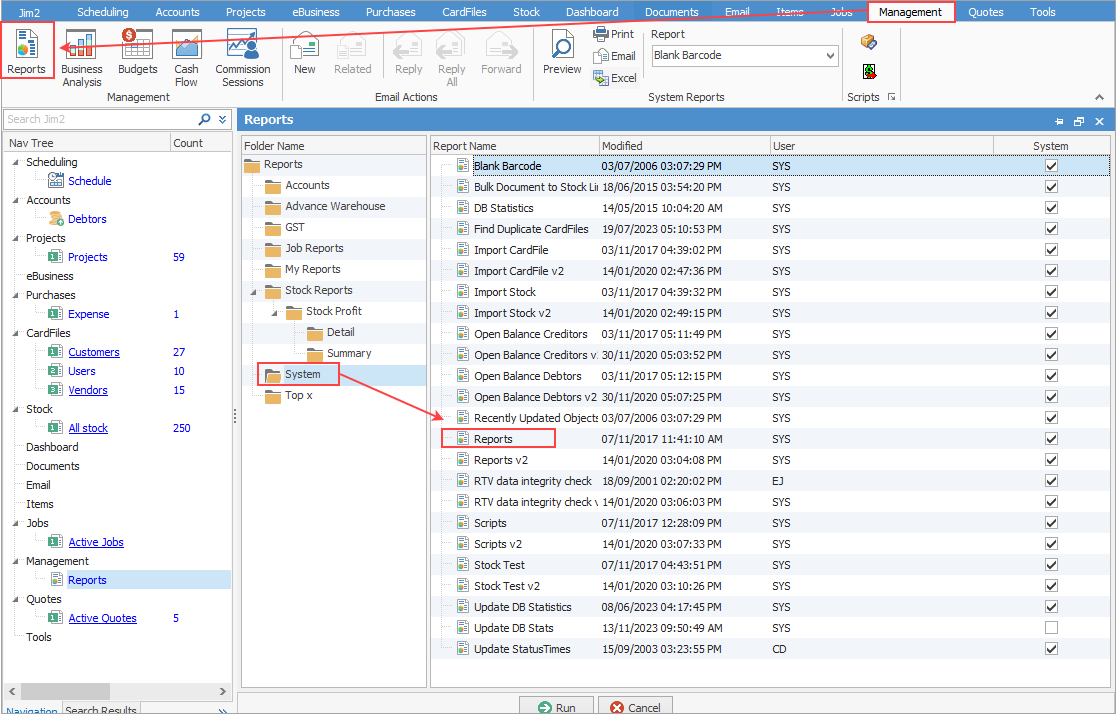systemreports