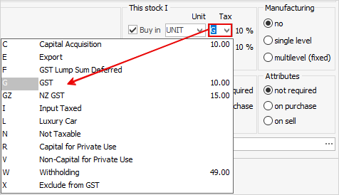 TaxCodeOnBuy