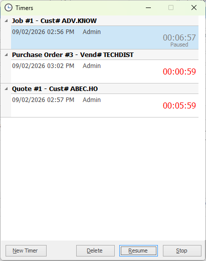 timersrunning