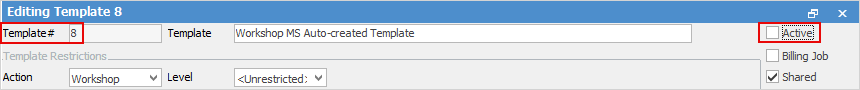 UntickActiveTemplate