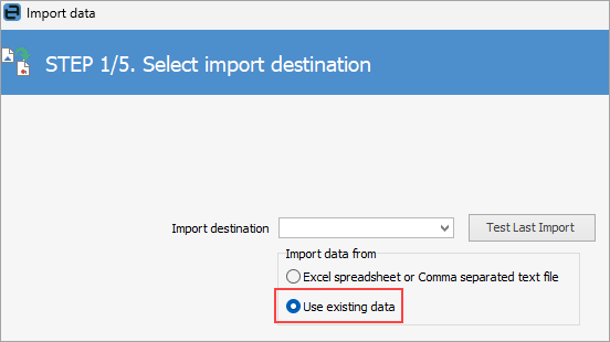 useexistingdata