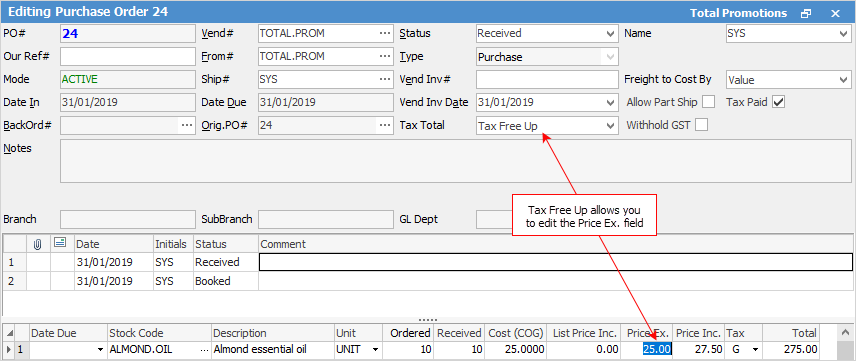 edit price fields