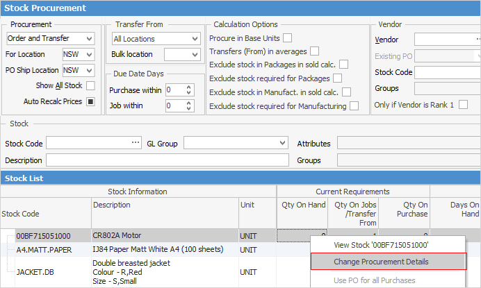 change procurement