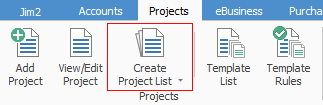 create project list icon