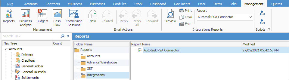 Autotask setup in Jim2