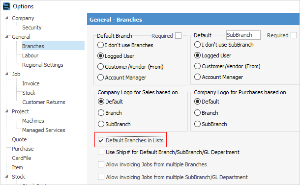 branchlists