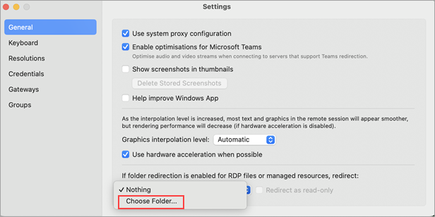 choosefolder