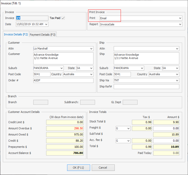 emailinvoice