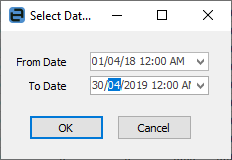 select date range