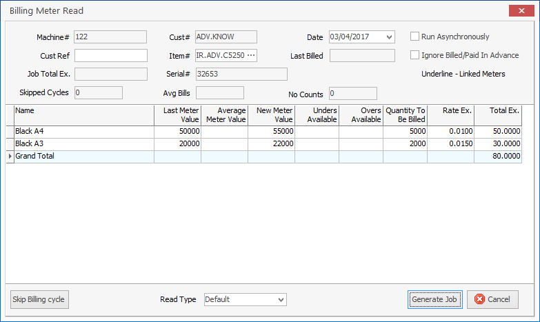 a3 and a4 billing meter