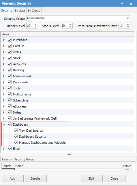 dashboard security