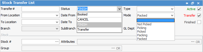 stock tsfr modes