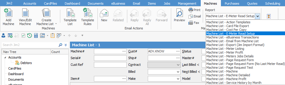 emeter read setup