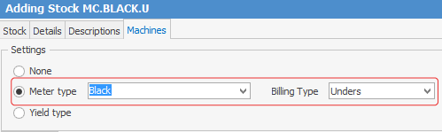 unders and billing types