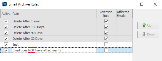 archive rule neg